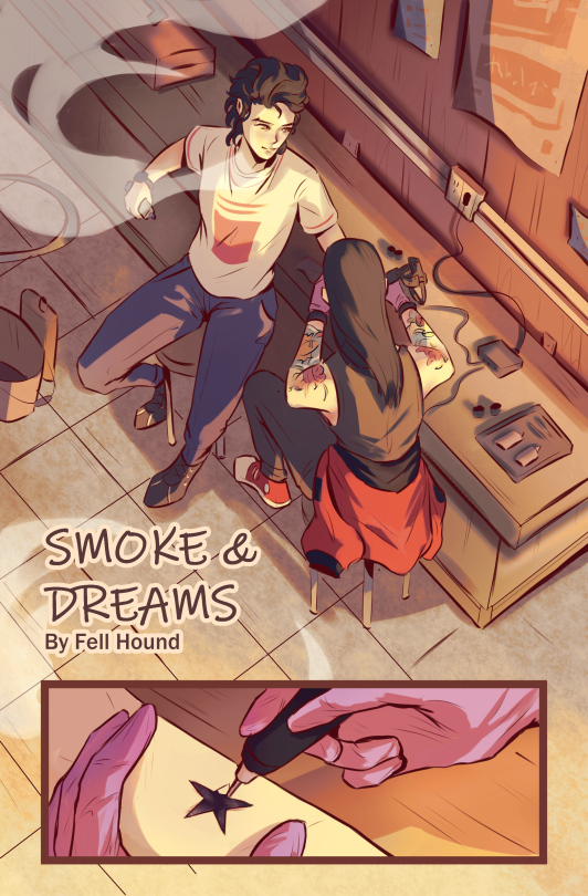 Smoke & Dreams - A Short Sapphic Romance Comic Ft My OCs, Avery And Nico.