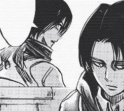 becauseoppositesattract:  [SNK] Corporal Rivaille &amp; Mikasa Ackerman in Chapter