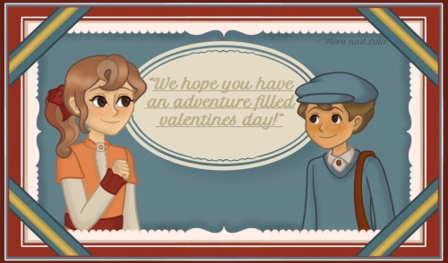 Professor Layton Valentines Day Cards ~