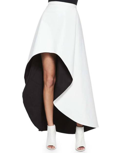 Chiara Asymmetric Two-Tone Skirt