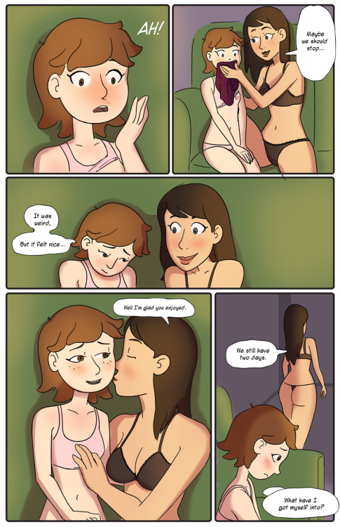 hentai0verload:  Adorable yuri comic “Housesitting” by secludedsketches.tumblr.comPixivCommissions