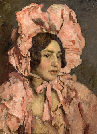 Paul Paede (1868–1929)Girl in a pink dress