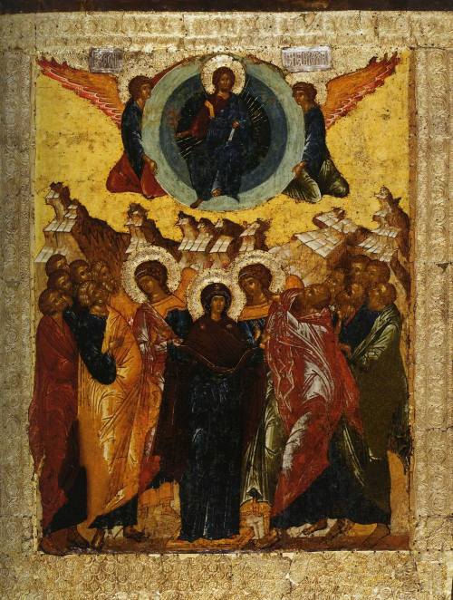 ars-videndi: Ascension icon, c.1497, from the Kirillo-Belozersky Monastery 