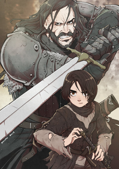 Great Anime Illustration Of Sandor And Arya By Danusko 