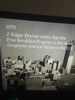 l0ve-after-war:  youwish-youcould:  allakinwande:  Dafuq!?!?    Yeah i remember watching this documentary as research for my term paper on the Black Panther Party. Look up COINTELPRO. FBI went to great lengths to stop the Black Power Movement.