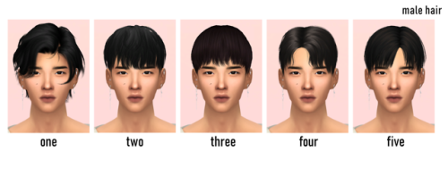 @hufflepuffsimmercc female hair: one | two | three | four | five@soulevans997 male hair: one | two |