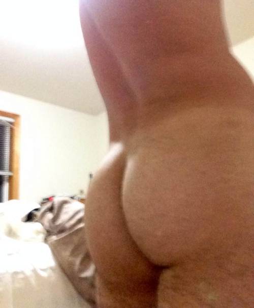 buttinyourface:  NEW SUBMISSION! Kik me @ theinyourfaceblog to submit This hot guy submitted pics a few weeks ago (check em out here!) and here he is again showing off that delicious hairy ass! I’m not sure which I wanna do more; kiss his hairy asshole