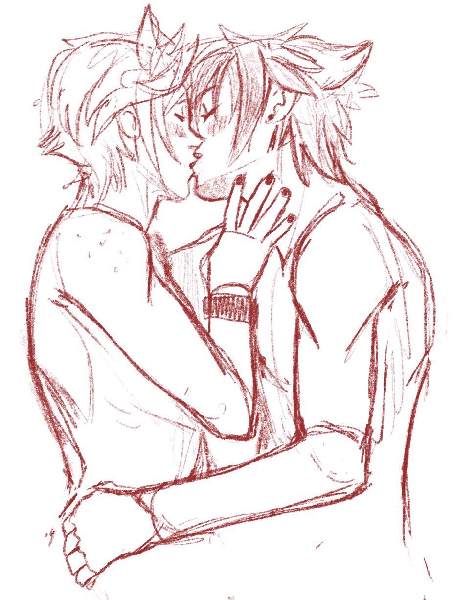 neviesketches:Kisses come in fours uwuI haven’t drawn them smooching in such a long time 