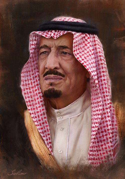 King Salman bin Abdulaziz Al Saud of Saudi Arabia, the third in my series of commissioned Saudi Arab