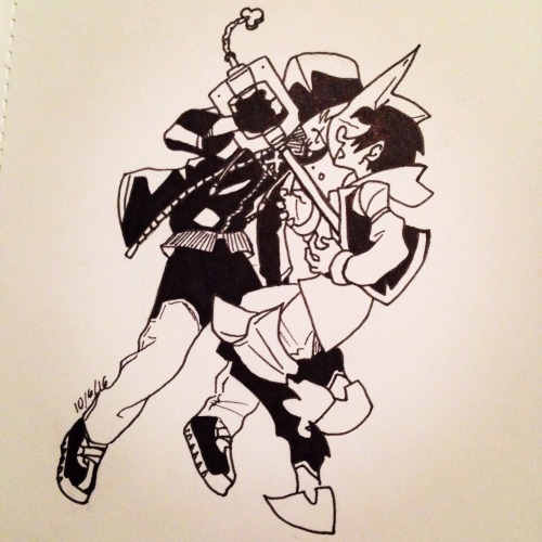 nondidd:  Inktober day 6 Roxas and Xion set the mood with this 