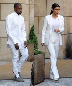 kueeen:  nasty-gyalxxx:  lovefeedsme:  kimkanyekimye:  Husband &amp; Wife. All white everything. Yeezus &amp; Keezus  Please don’t call her keezus 😑. He shouldn’t be called yeezus either.  ^^  Yeezus has arrived 