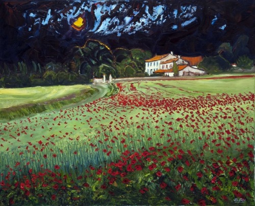 redlipstickresurrected:Jean Claude Roy (French, b. 1948, Rochefort-sur-Mer, France) - Ble et Coqueli