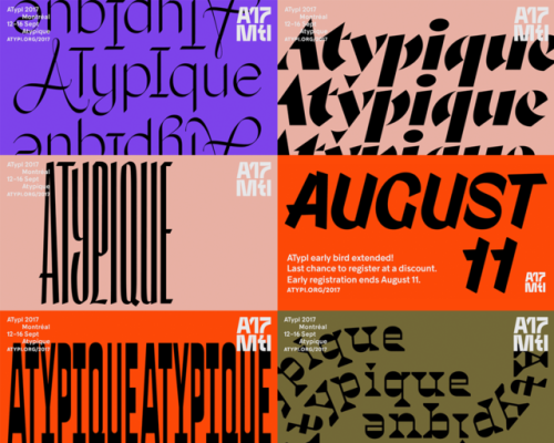 brandlife:New Logo and Identity for ATypI 2017 by Julien Hébert(via Brand New)