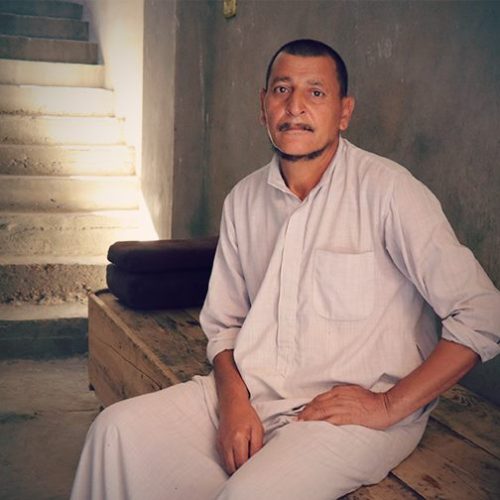 This is Atef. He is from Egypt, and his son, Karam, was just 20 when he was killed in an attack on t