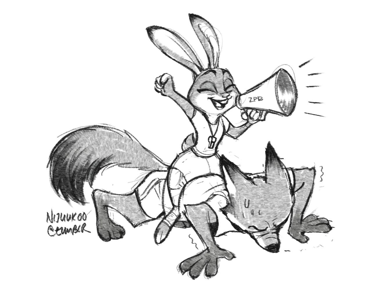 nijuukoo:“Um, Nick, I guess you’re done?”“Like your microwaved carrots, Carrots.”