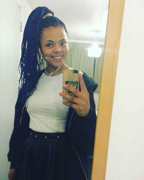 Blue Hair Back! Thanks Emily #bluehair #mixedchick #braids #blackhair #london #firepondat #like #ble