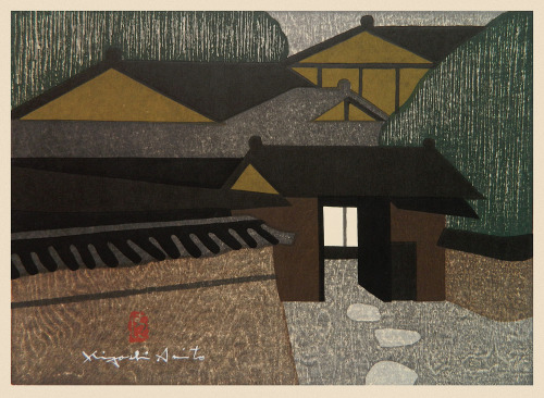 Kiyoshi Saito - Gardens, color woodblock prints