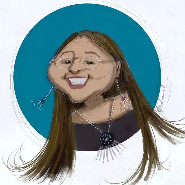 Caricature of me done by friend Wendy Fedan.
