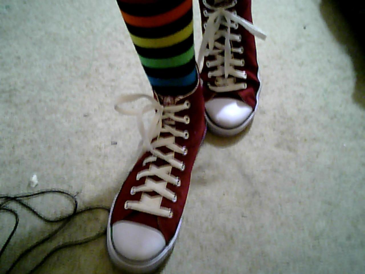 Showin’ off my new converse(lookalike) sneakers! Also my socks&hellip; and