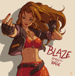 konjakonjak:Blaze’s design from the new Streets of Rage 4.