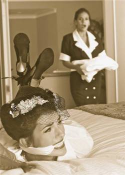 mysecretchateau:  The maid was greeted by a very unexpected sight… 