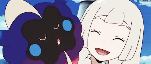 harukasenpais:Lillie and Nebby - Pokemon Sun & Moon ep44