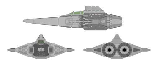 “Spiculum heavy aerospace fighter” - 6mm scaled aircraft designed for Vanguard Miniatures.The model 