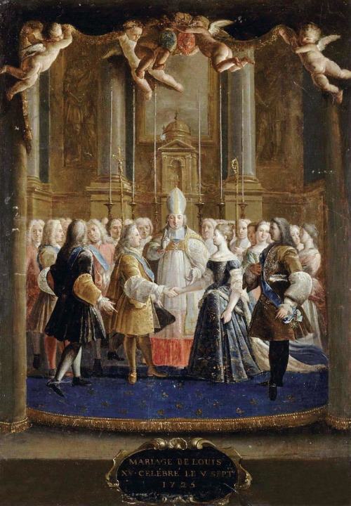 Marriage of Louis XV and Marie Lezynska at Fontainebleau, 5th of September, 1725