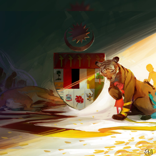 sillyjellieart:  Together We Heal.A piece about Malaysia losing its national icon, and the need for 