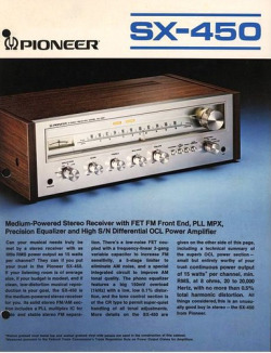 analog-dreams:  70s Pioneer SX-450 receiver
