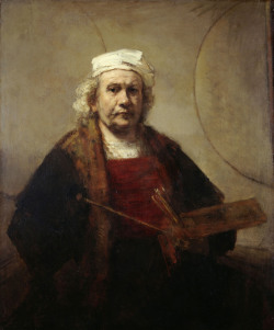 canforasoap: Rembrandt (Leiden, 1606 - Amsterdam, 1669), Self-Portrait with Two Circles (between 1665 and 1669); oil on canvas, 114 x 94; Kenwood House, London  (The Age of Rembrandt: Studies in Seventeenth-Century Dutch Painting. Pennsylvania State