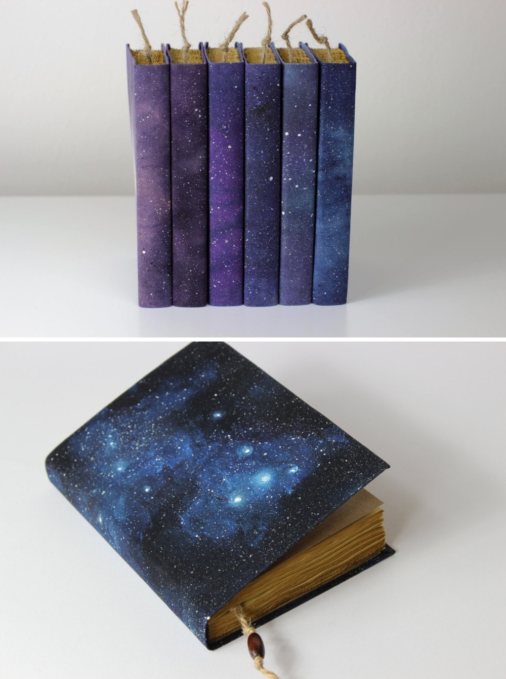 rollingpenguin: sosuperawesome:  Handmade Batik Fabric Cosmos Journals and Notebooks