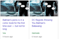 officialloislane:  Guys, from now on DC will be changing future prints of Batman: Damned #1 to censor out Batman’s d*ck, but the joke’s on them now because Batman’s d*ck is going to become a collector’s item. Printed copies of bat-dk are going