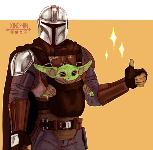 xinophin:    Baby Yoda being a little shit  Art by Xinophin  