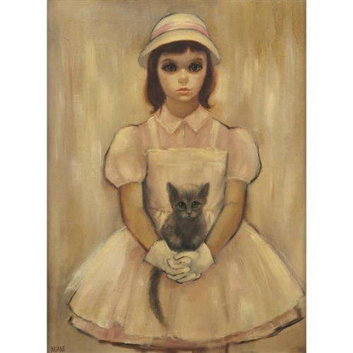 Girl with kittenMargaret Keane (American, born 1927)