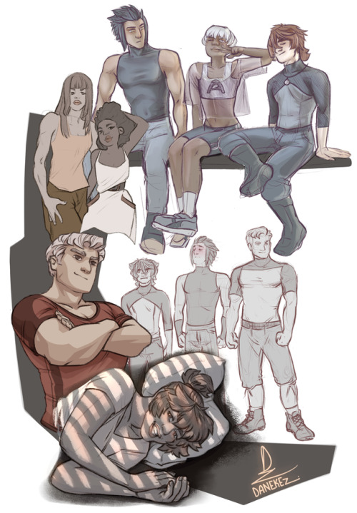 Gotta love OC’s&hellip; In color from right to left (top to bottom) We have Damion, Kaye, Gavin, Lil