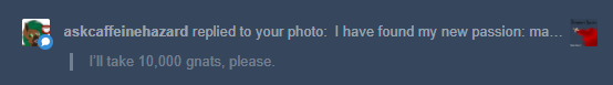 askcaffeinehazard: aerialaim:   Aerial: They really like you, @askcaffeinehazard!