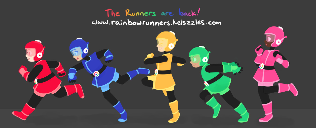 Did you know I have a comic? It moved to a new url recently! You can read it at rainbowrunners.kelszzles.com #rainbow runners#rr