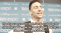 hiddlestonss:[on his Comic Con appearance as Loki] Well, obviously, you’re doing a script, so who wr