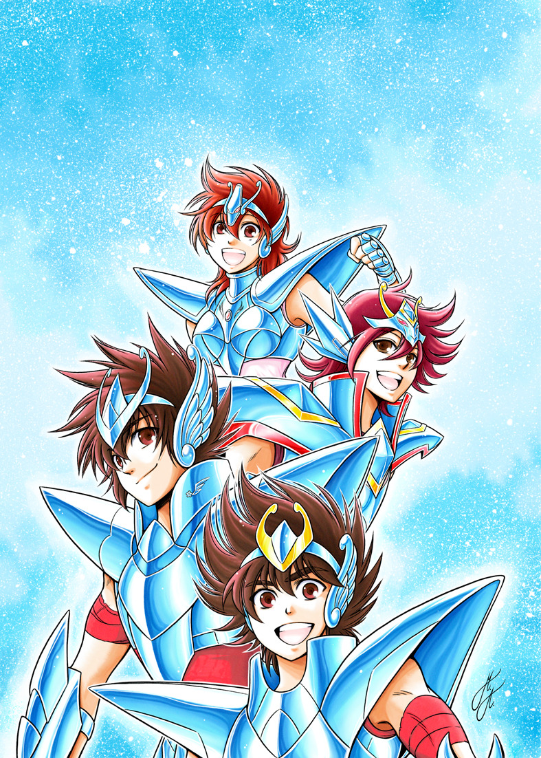 Saint Seiya Omega, Characters, Fanarts by Marco Albiero