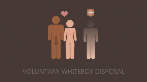 bottomboytoy-for-blacksupremacy: PervyPencil, the mind behind the concept of the Voluntary Whiteboy Disposal Clinic made some great icons for how the world ought to be.   Wedding Day disposal is one of my biggest ever fantasies.  Multi generational dispos