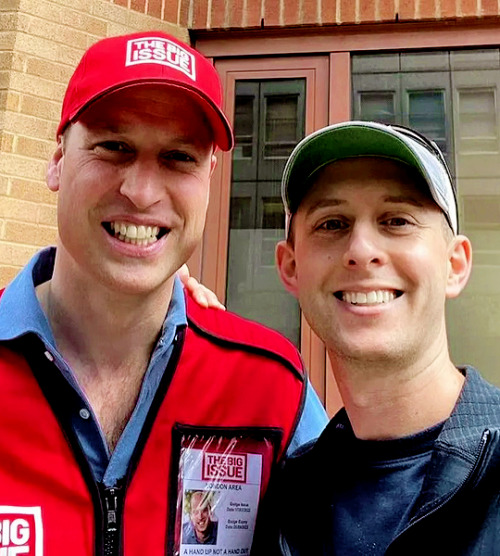 theroyalsandi:The Duke of Cambridge was spotted this week selling The Big Issue on Rochester Row i