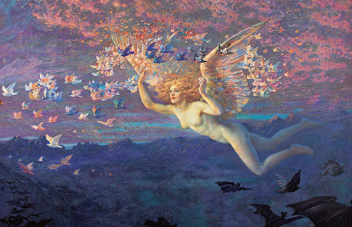 neutralfool: On the Wings of the Morning - Edward Robert Hughes