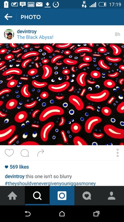 I saw Devin&rsquo;s new work on insta earlier&hellip;it&rsquo;s literally a minstrel carpet. Current
