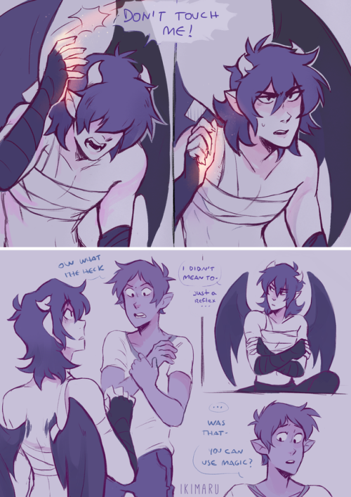 very late continuation to thiis! :^) I kept rearranging some panels;;so for more context, dragon ppl and elementals haven’t been on good terms for a really long time, so by hiding Keith away they’re probably breaking several rules lmao (just imagine