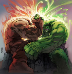 westcoastavengers:  Juggernaut Vs Hulk by