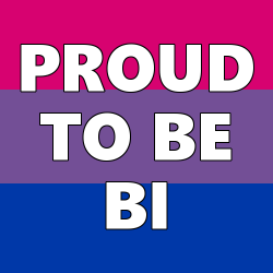 queerlection:  [Image description - Image of the bi pride flag with the text: PROUD TO BE BI. End description.]