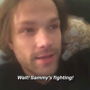 Just Jared Being A Sweetie While Watching 11x07 With Everyone Last Night.