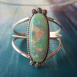 mineraliety: Fire & Ice Opal cuff by