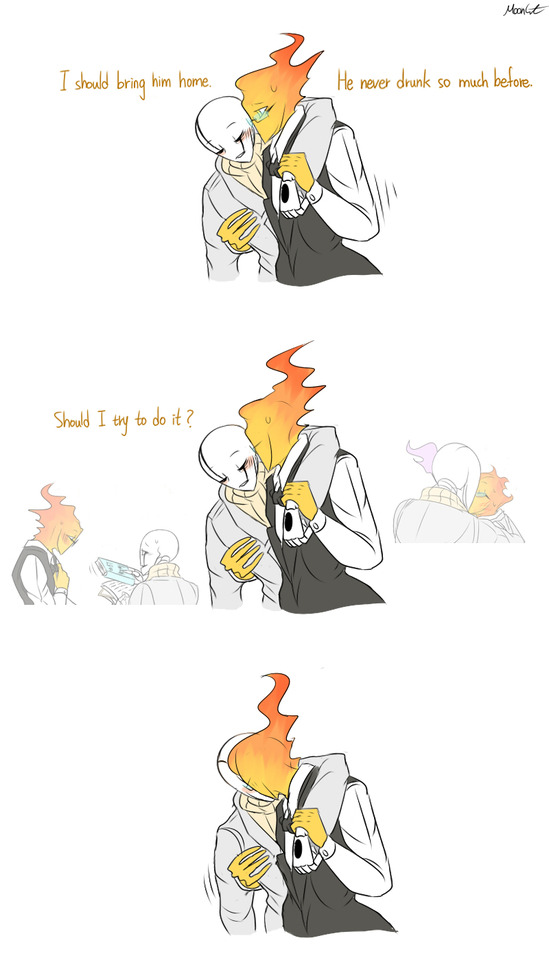 [Drunk] Grillby & Little Sans